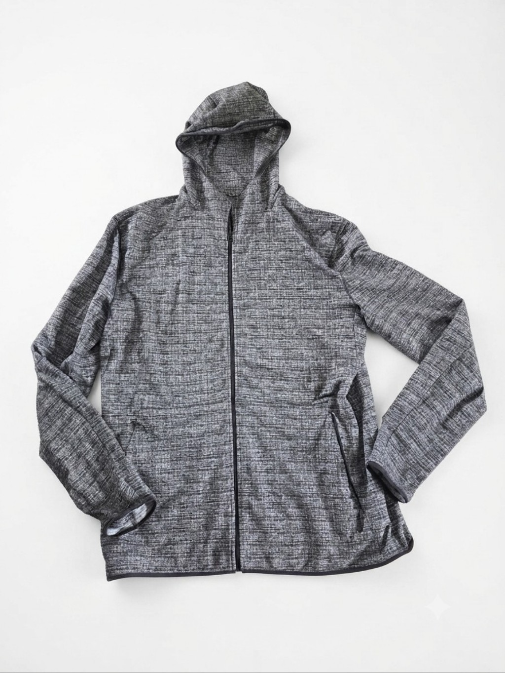 Lululemon Mens City Sweat Zip Hoodie Sz Xl Heathered Gray Full Zip Pockets